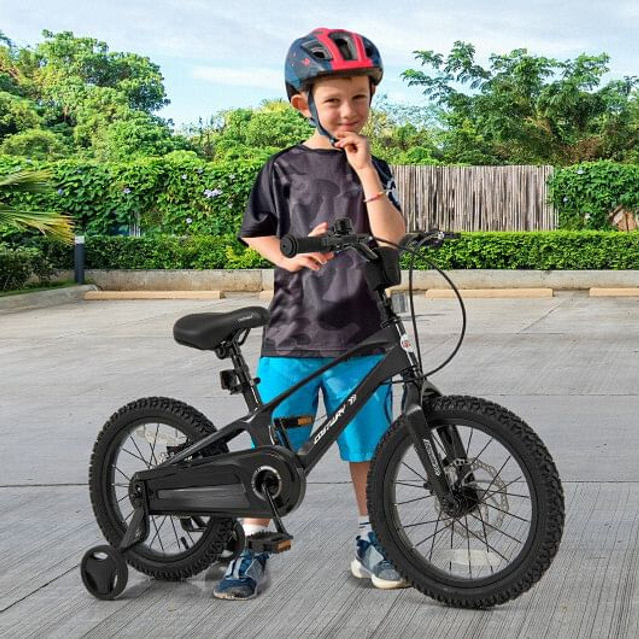 16 Inch Kids Bike Lightweight with 2 Removable Training Wheels for Aged 4-7-16 inches