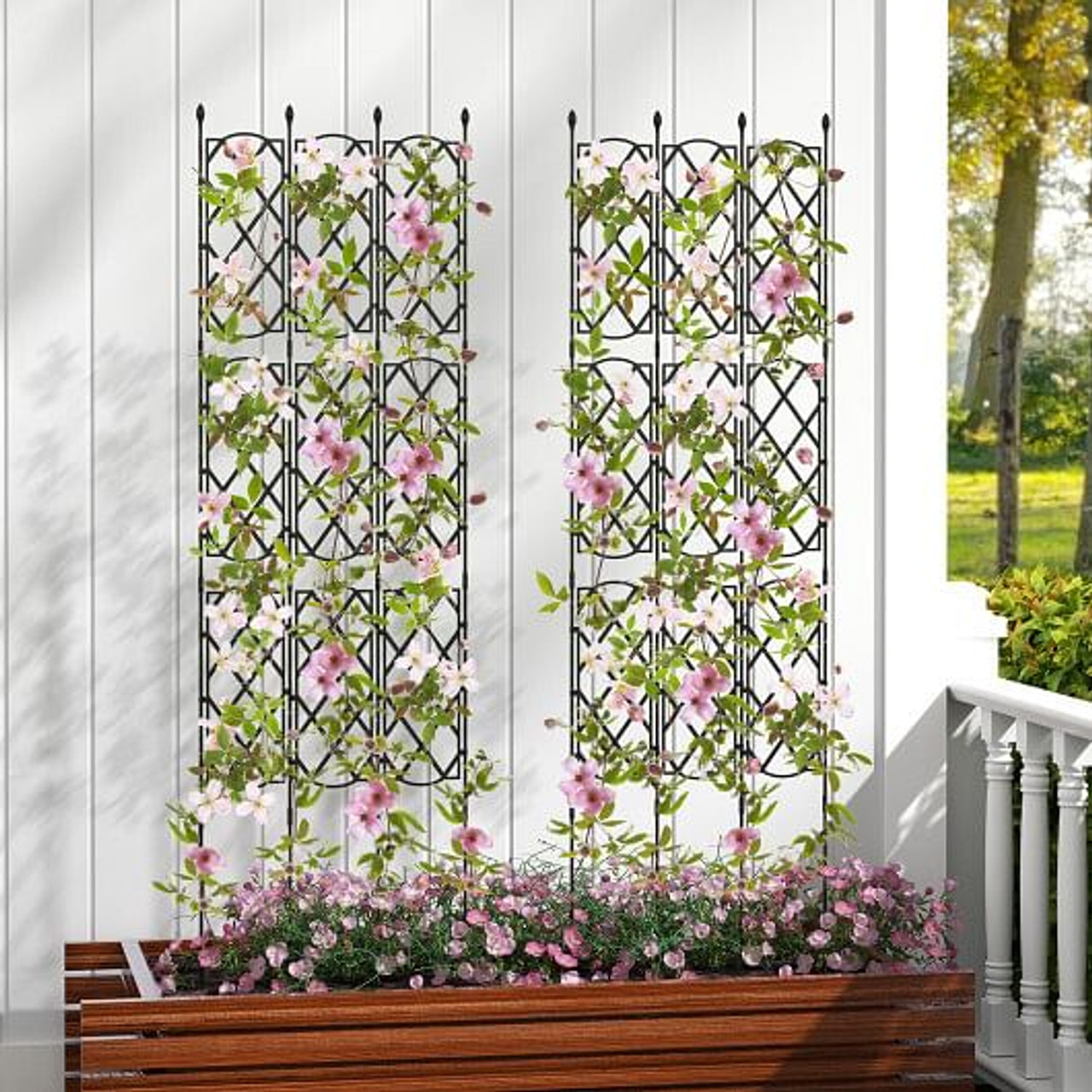3-Pack Outdoor Plant Support Frame for Raised Garden Bed