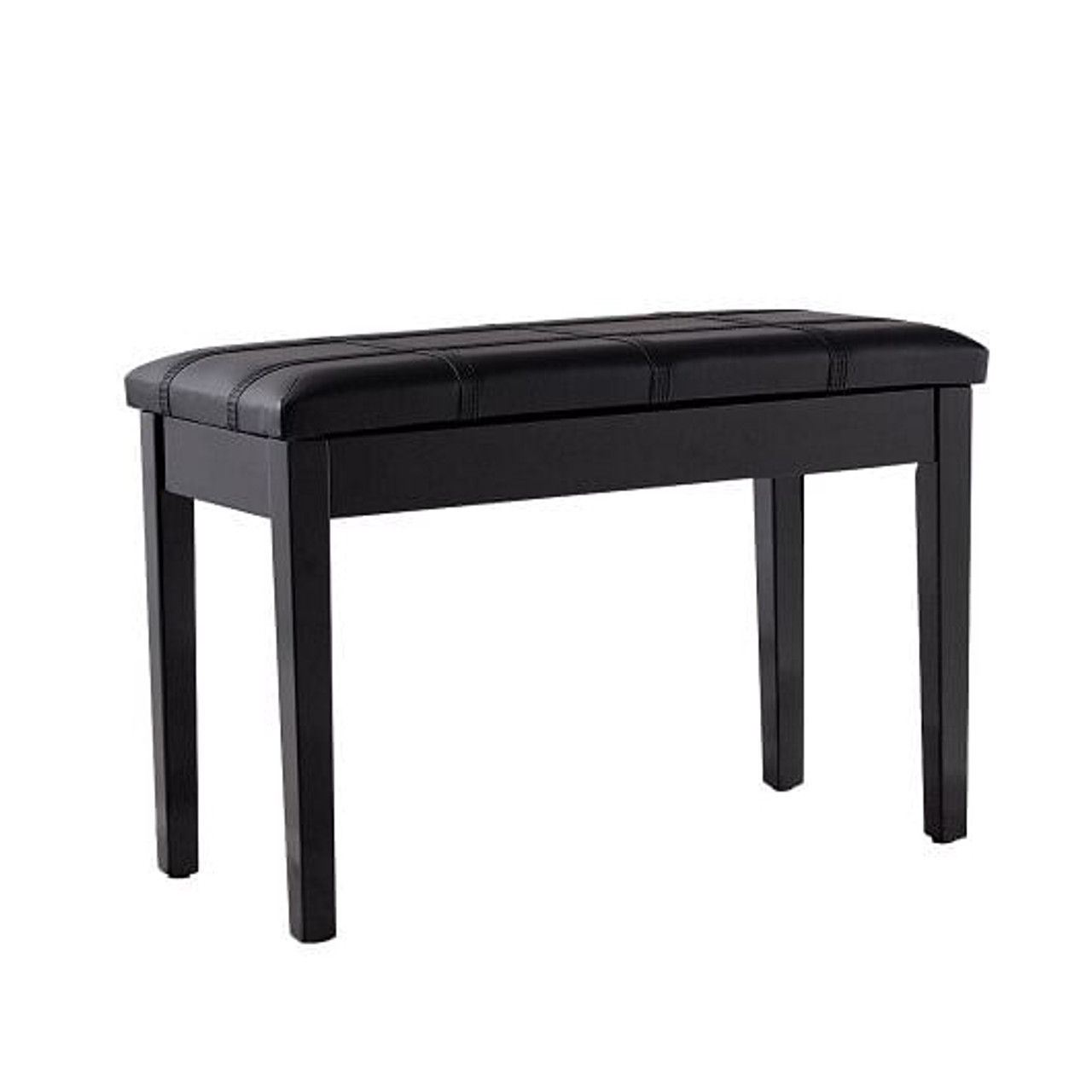 Solid Wood PU Leather Piano Double Duet Keyboard Bench-Brown