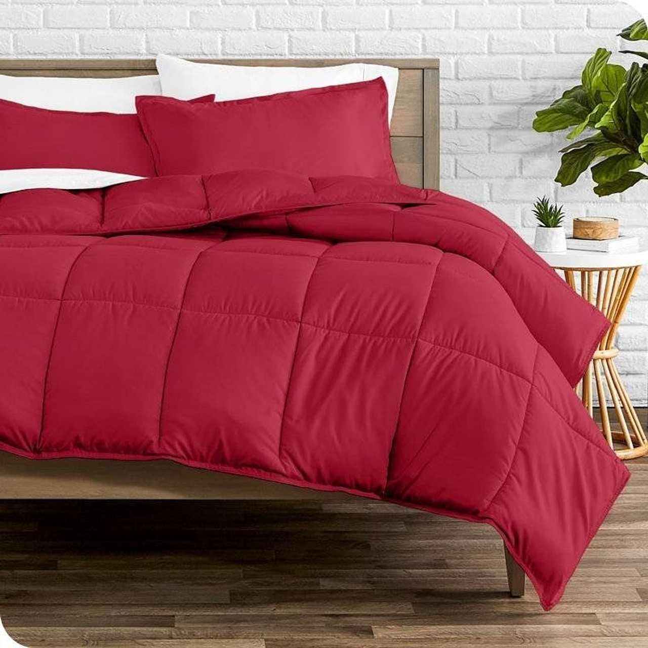Queen Size All Season Super Soft Down Alternative Comforter Set Red Queen Size All Season Super Soft Down Alternative Comforter Set Red