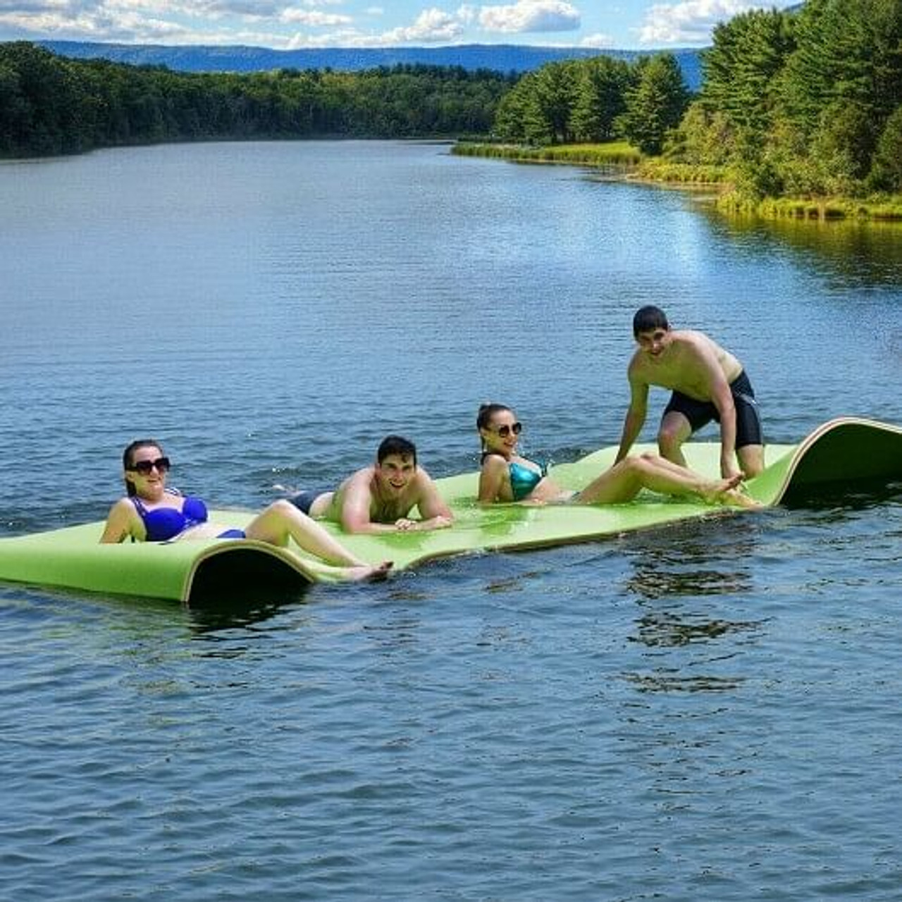 12' x 6' 3 Layer Floating Water Pad-Green