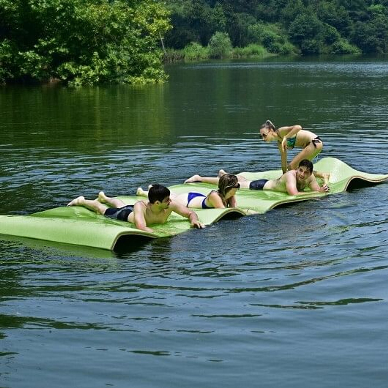 12' x 6' 3 Layer Floating Water Pad-Green