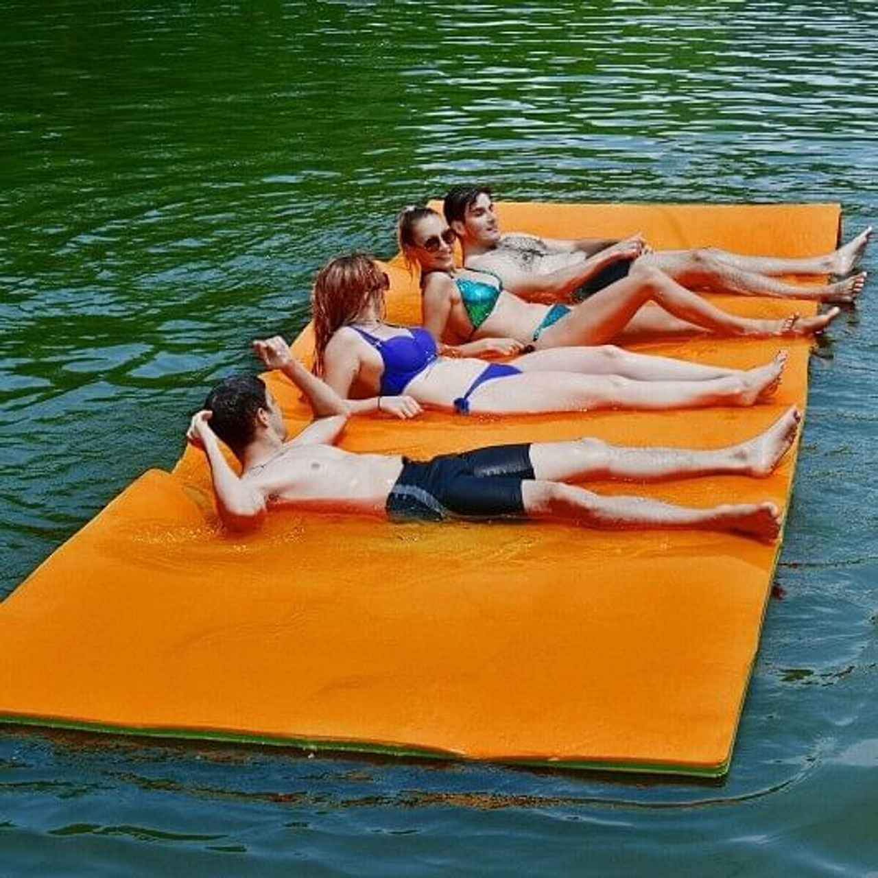 12' x 6' 3 Layer Floating Water Pad-Green