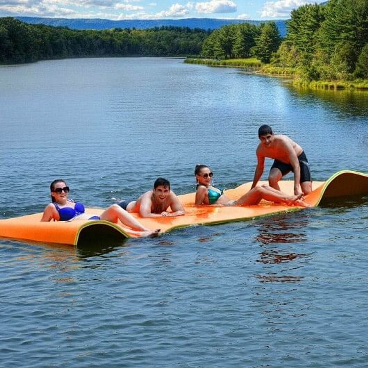 12' x 6' 3 Layer Floating Water Pad-Green