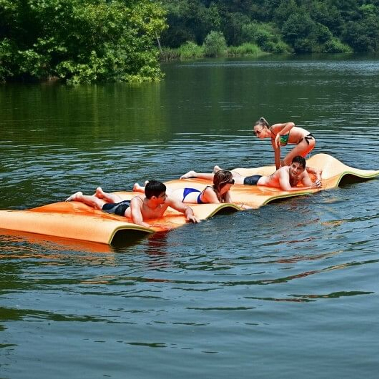 12' x 6' 3 Layer Floating Water Pad-Green