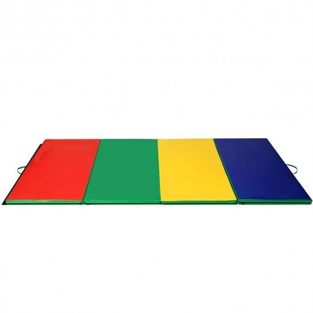 4 Feet x 10 Feet Thick Folding Panel Gymnastics Mat-Pink & Purple