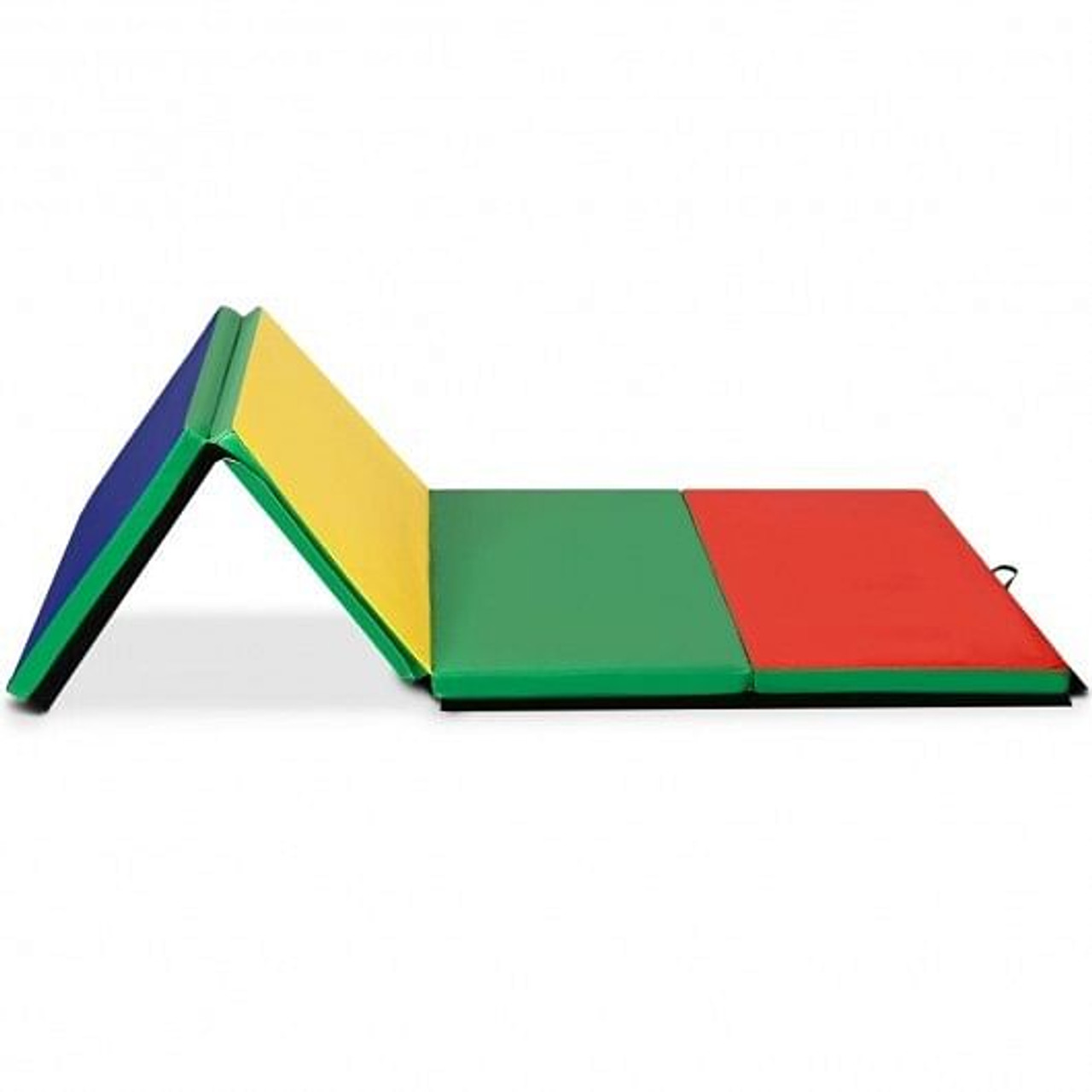 4 Feet x 10 Feet Thick Folding Panel Gymnastics Mat-Pink & Purple