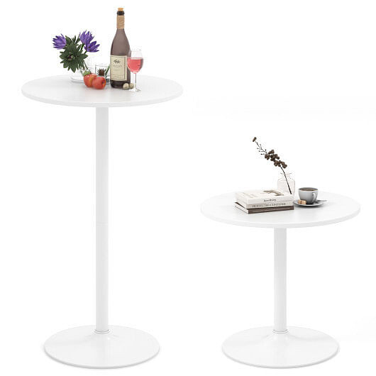 Round Bistro Table 40 Inch Bar Height Tall Coffee Cocktail Table-Set of 1