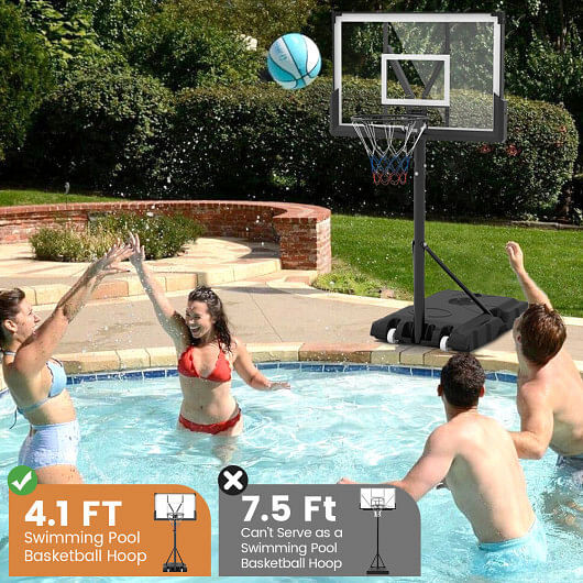 Portable Basketball Hoop Outdoor Basketball Goal System Adjustable for Kids Teens Adults