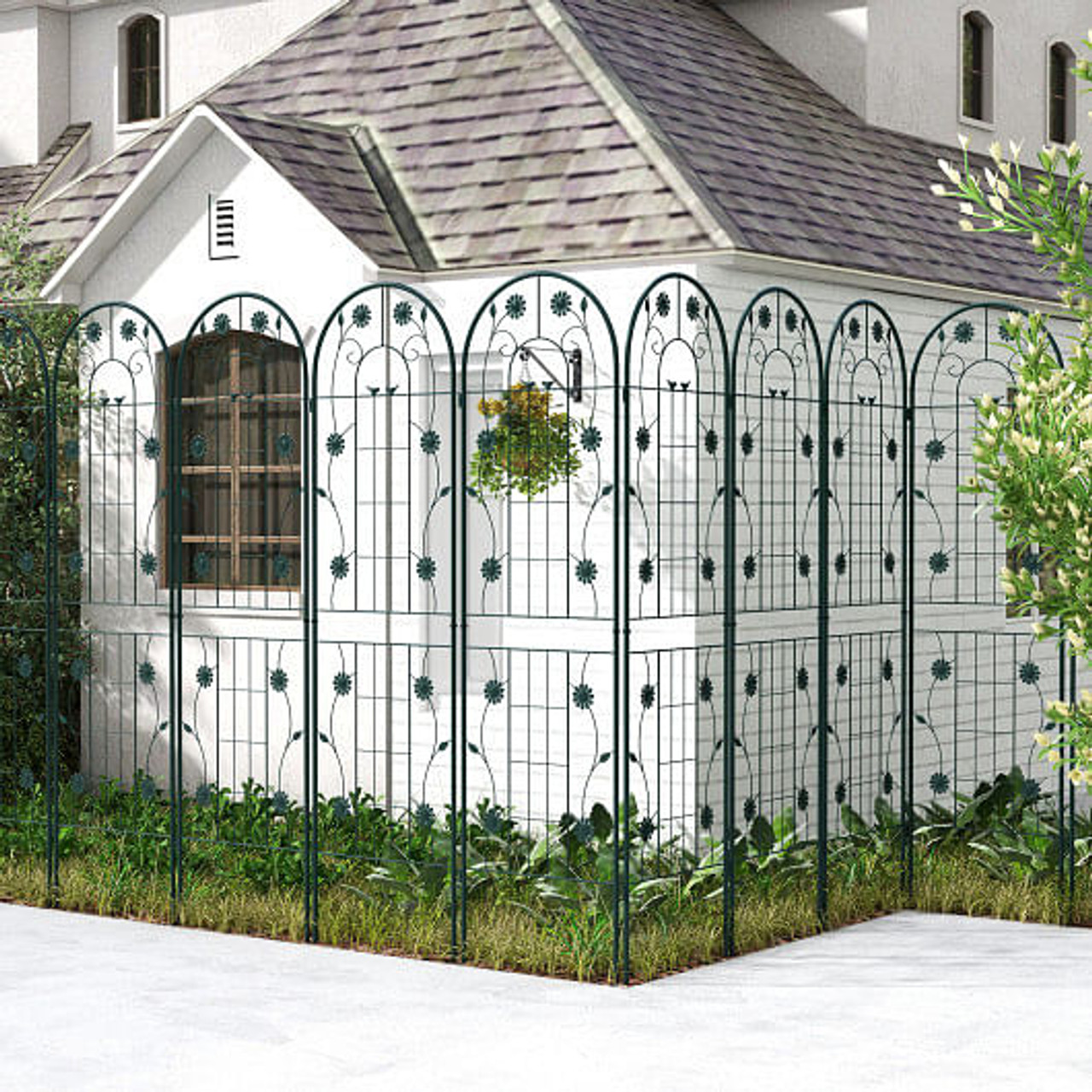 2 Pack 71 x 20 Inch Metal Garden Trellis Rustproof Plant Support for Climbing Plants-White