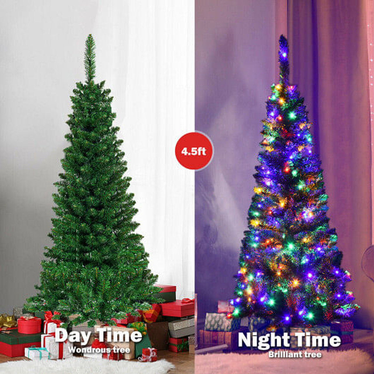 Artificial National Foot Kingswood Fir Pencil Christmas Tree-7.5 ft