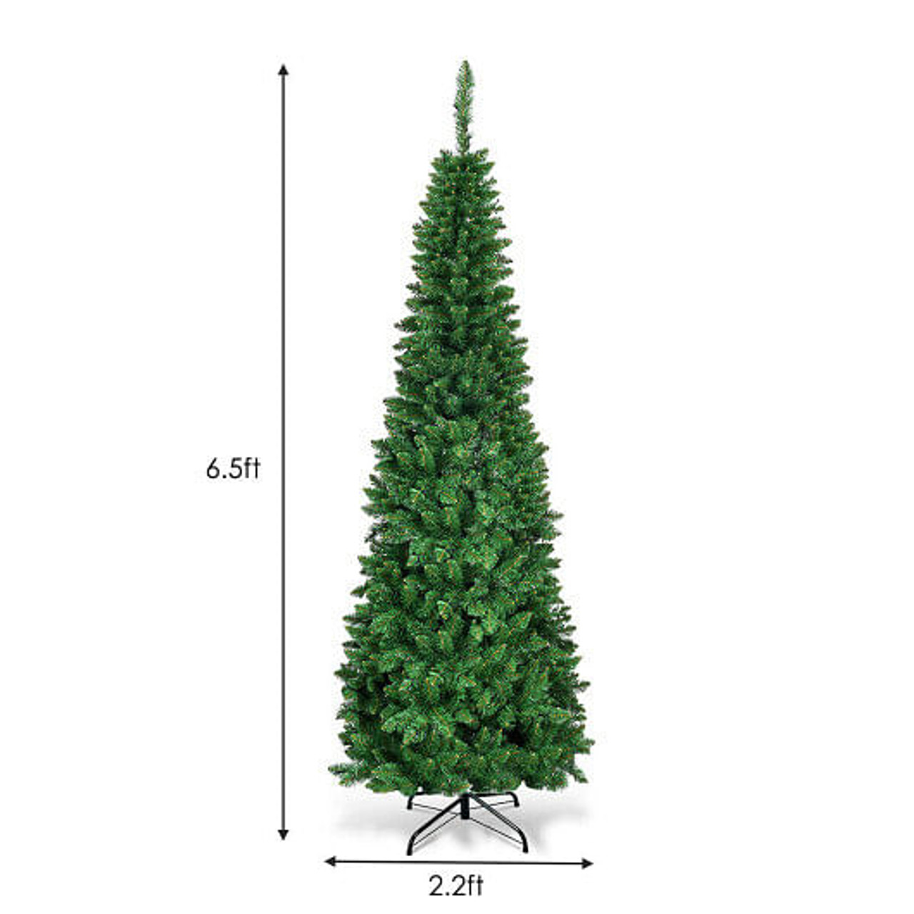 Artificial National Foot Kingswood Fir Pencil Christmas Tree-7.5 ft