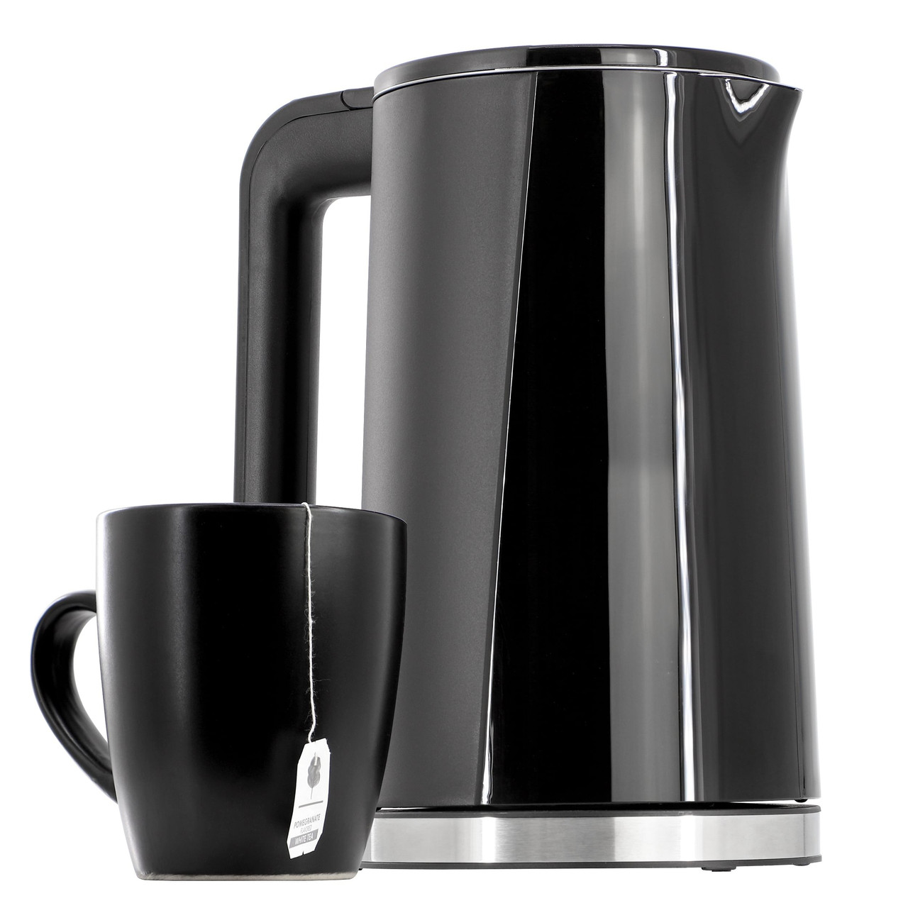 MegaChef 1.8 Quart Stainless Steel Electric Tea Kettle in Black MegaChef 1.8 Quart Stainless Steel Electric Tea Kettle in Black
