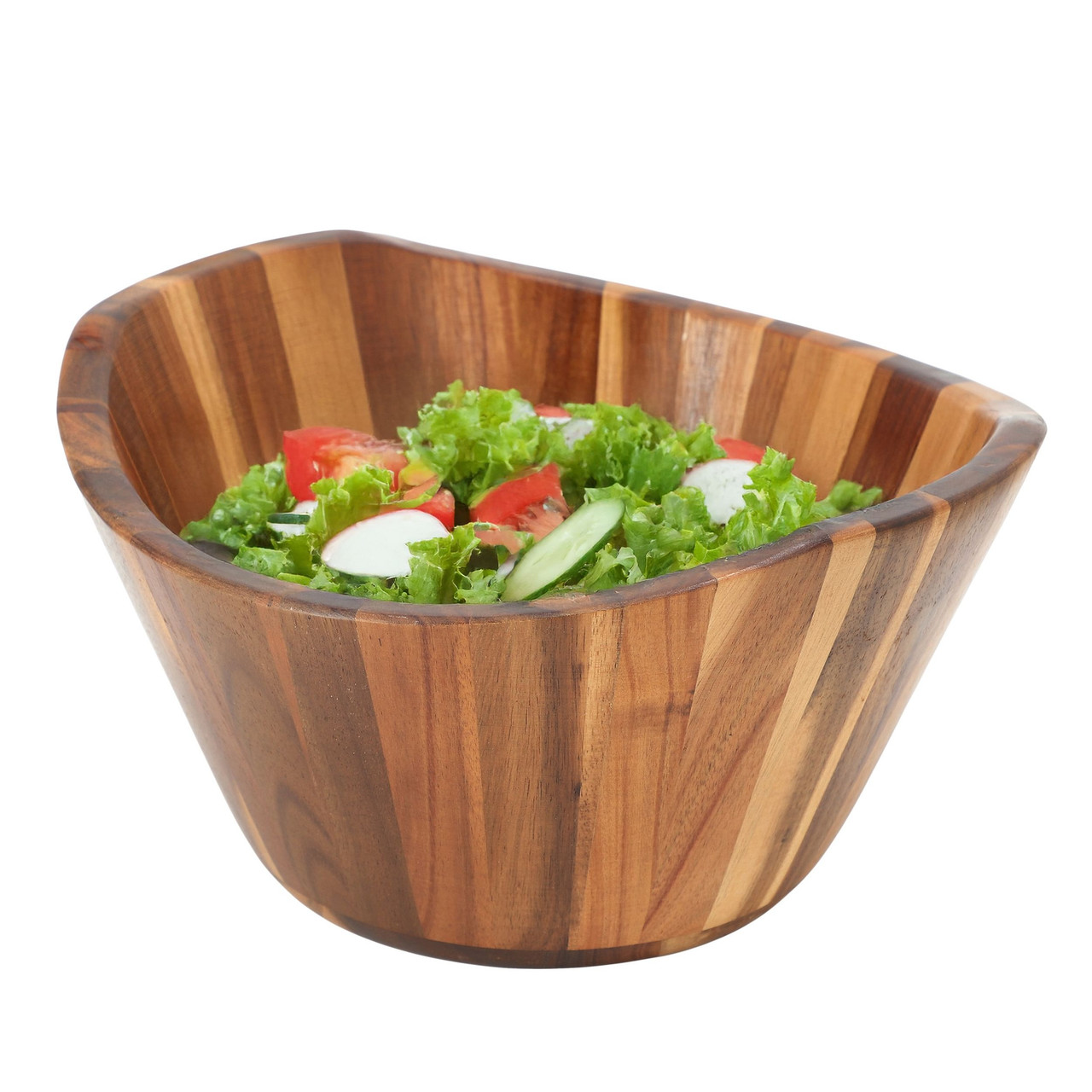MegaChef 11.75 Inch Acacia Wood Deep Salad Bowl MegaChef 11.75 Inch Acacia Wood Deep Salad Bowl