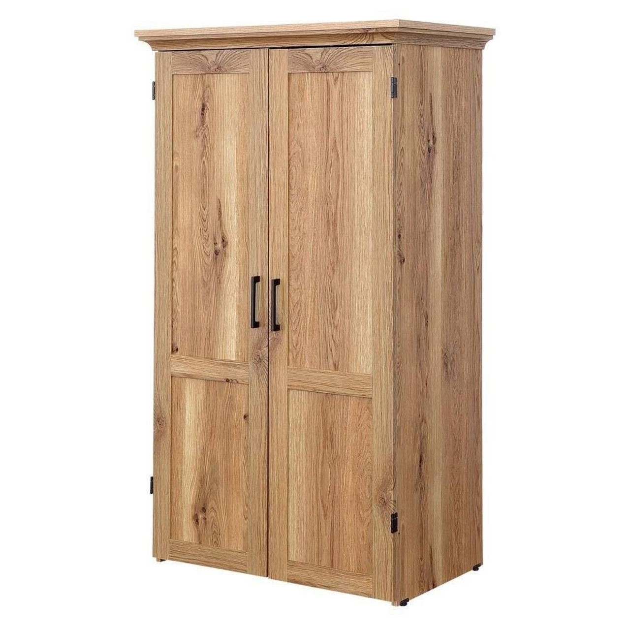 Drop Leaf Computer Desk Craft Table Armoire in Oak Wood Finish - Made in USA Drop Leaf Computer Desk Craft Table Armoire in Oak Wood Finish - Made in USA