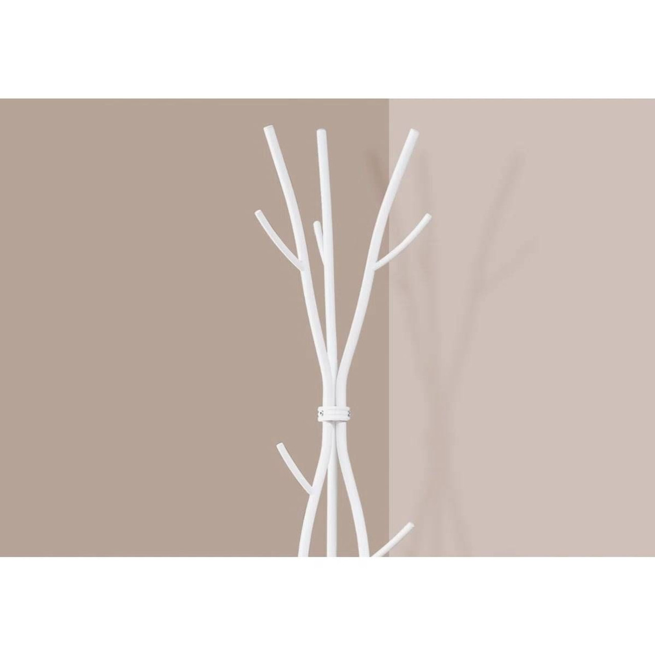 74-inch White Metal Coat Rack Entryway Hall Tree Umbrella Stand 74-inch White Metal Coat Rack Entryway Hall Tree Umbrella Stand