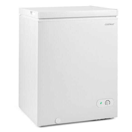 141 L/5 Cu.Ft Compact Chest Freezer with 7-Gear Adjustable Temperature-White