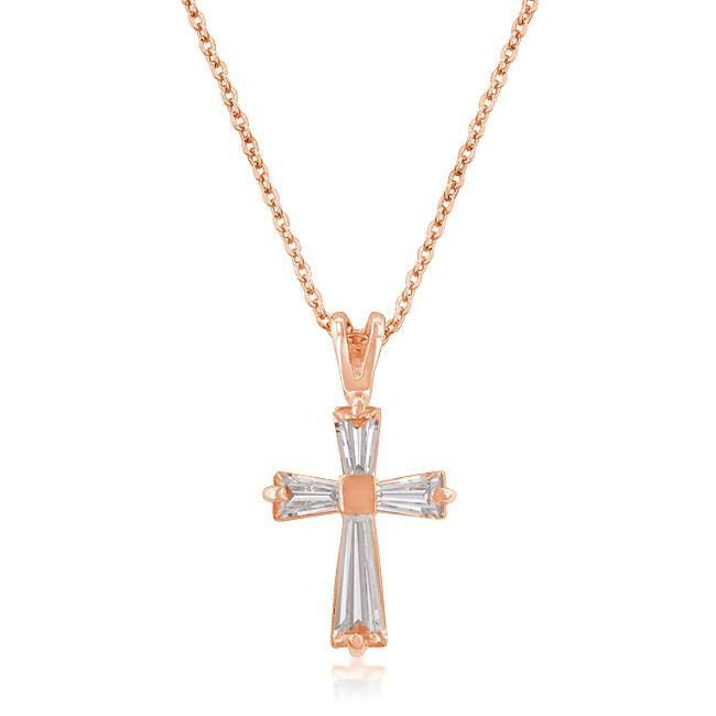 Rose Gold Plated Cross Necklace