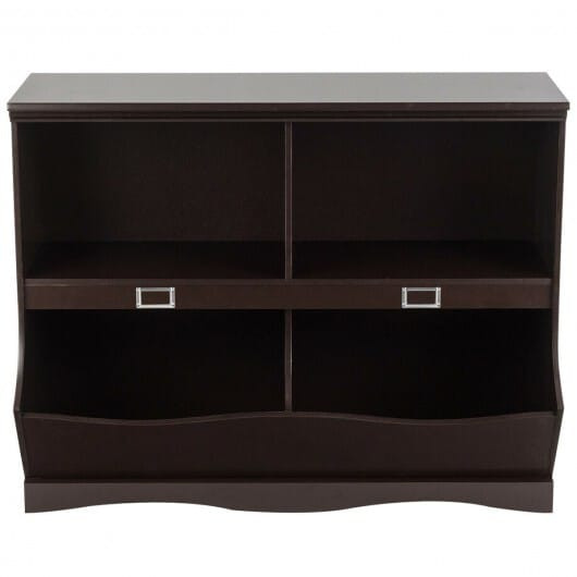 Kids Storage Unit Baby Toy Organizer Children Bookshelf Bookcase-White