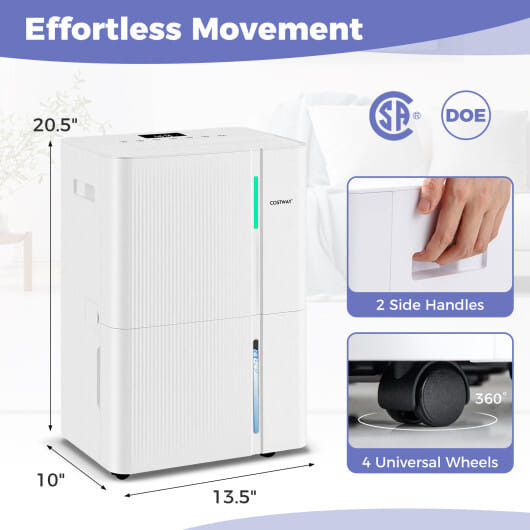 74/96 Pints Dehumidifier for Home 4500/5500 Sq. Ft Dehumidifier with 3 Modes-74 Pints