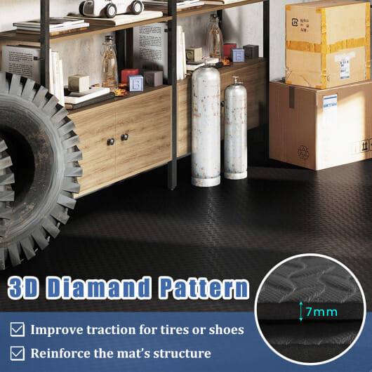 15.5 x 7.7 FT Garage Tool Mats 7 mm Thickened PE Mechanic Pads Pack of 4