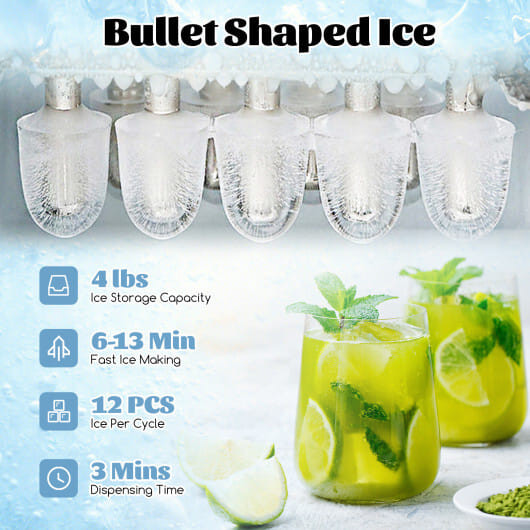 Ice Maker with Built-in Water Cooler Dispenser and 3 Temperature Settings