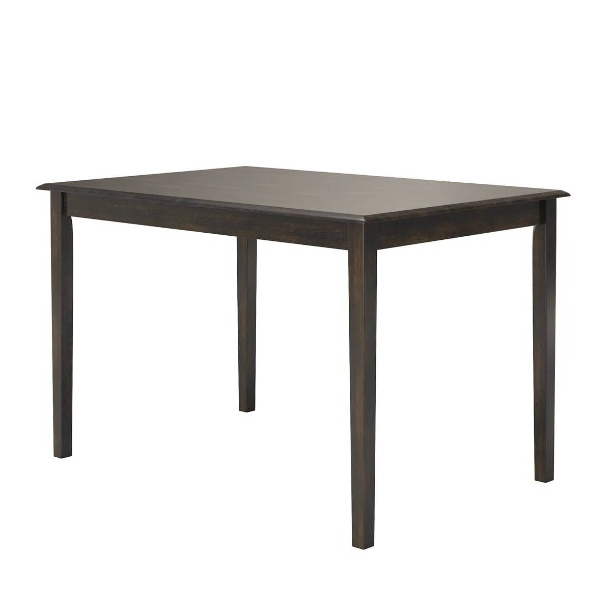 Farmhouse 32 x 48 inch Dining Table in Antique Black Wood Finish