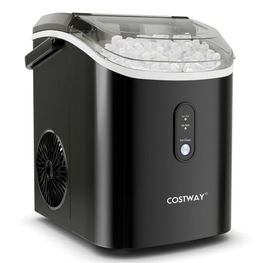 Nugget Countertop Ice Maker with Soft Chewable Pellet Ice-Black