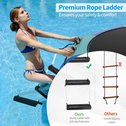 10 Feet Inflatable Splash Padded Water Bouncer Trampoline-Yellow