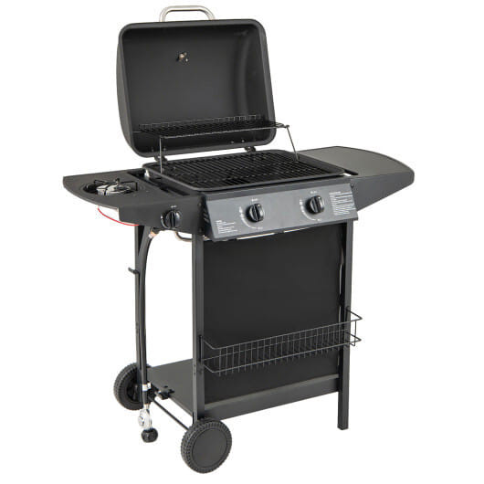 30 000 BTU Outdoor Burner Propane Gas Grill on Wheels-Black