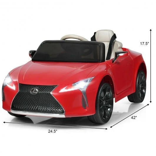 Kids Ride Lexus LC500 Licensed Remote Control Electric Vehicle-White