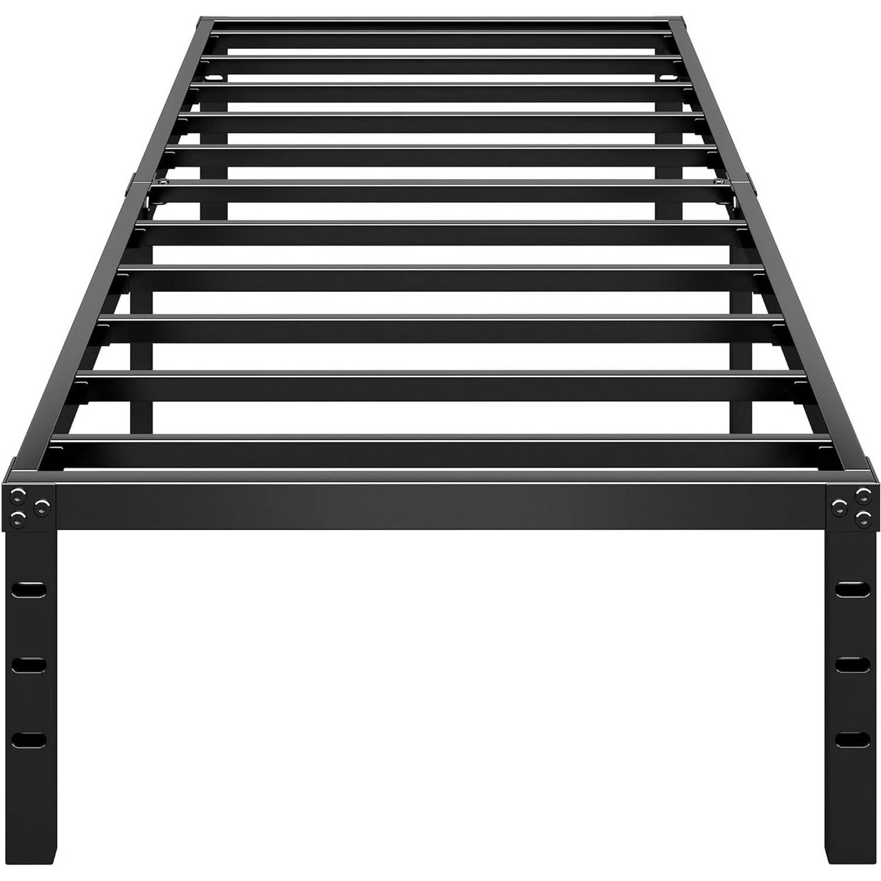 Twin 18-inch Heavy Duty Black Metal Platform Bed Frame