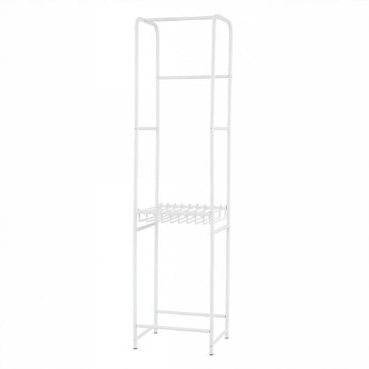 Slim Coat Rack Freestanding Garment Organizer with 8 Hanging Rods