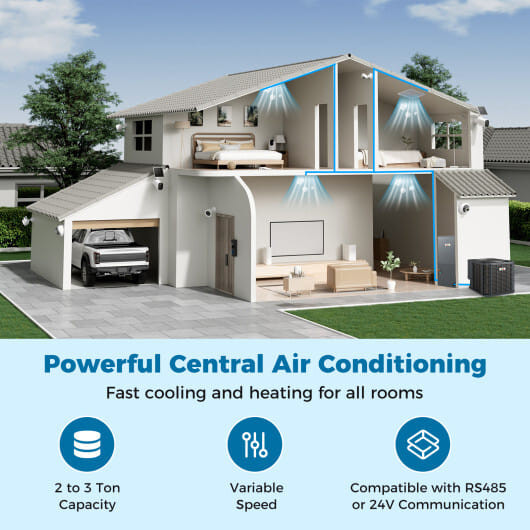 2 to 3 Ton 18.6-20 SEER2 Ultra-Low Temperature Heat Pump System (Operates down to -4F)
