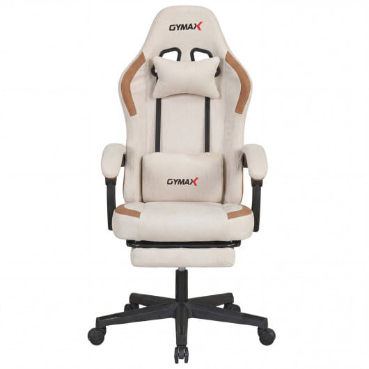 Ergonomic Video Game Chair with Headrest for Home Office-Gray