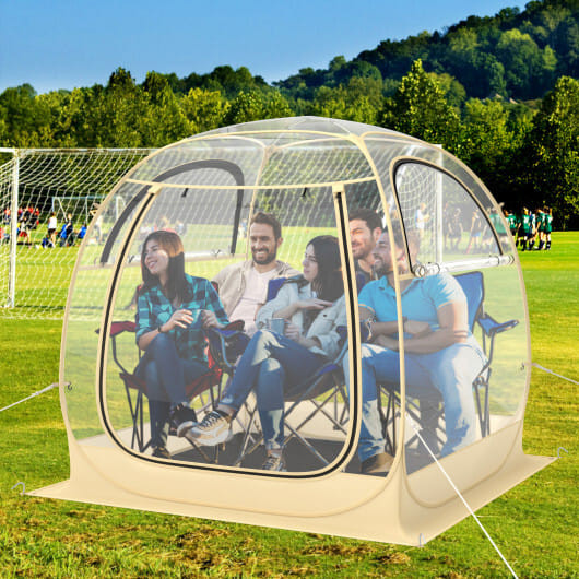 Instant Pop up Sports Tent with Carrying Bag and Floor Mat for 1-2/5-6 People-M