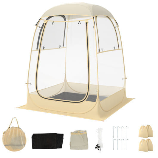 Instant Pop up Sports Tent with Carrying Bag and Floor Mat for 1-2/5-6 People-M