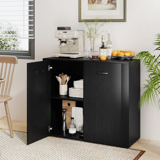 38" Buffet Modern Sideboard Cabinet with Storage-Natural