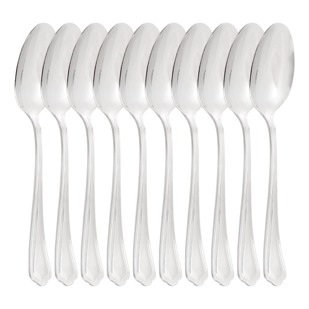 Gibson Home Hillside Daisies 10 Piece Stainless Steel Dinner Spoon Set