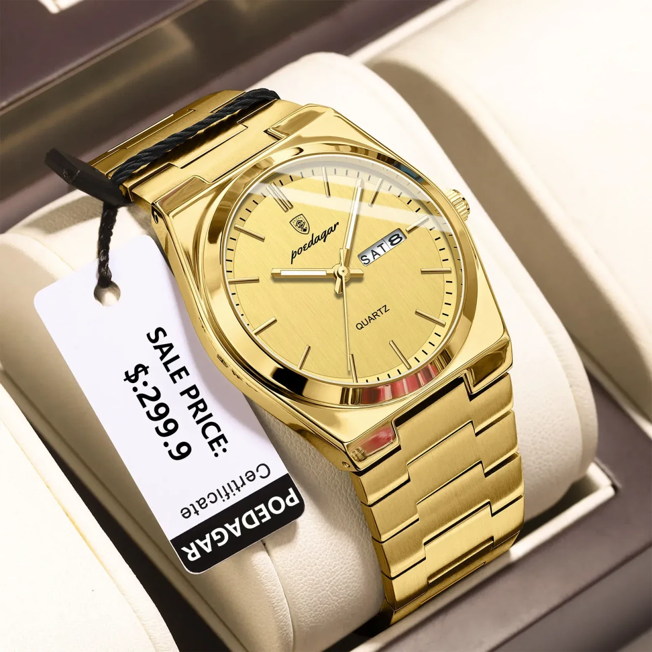 Color: Silver - POEDAGAR Luxury Watch For Man Waterproof Luminous Date Week Stainless Steel Men Wat