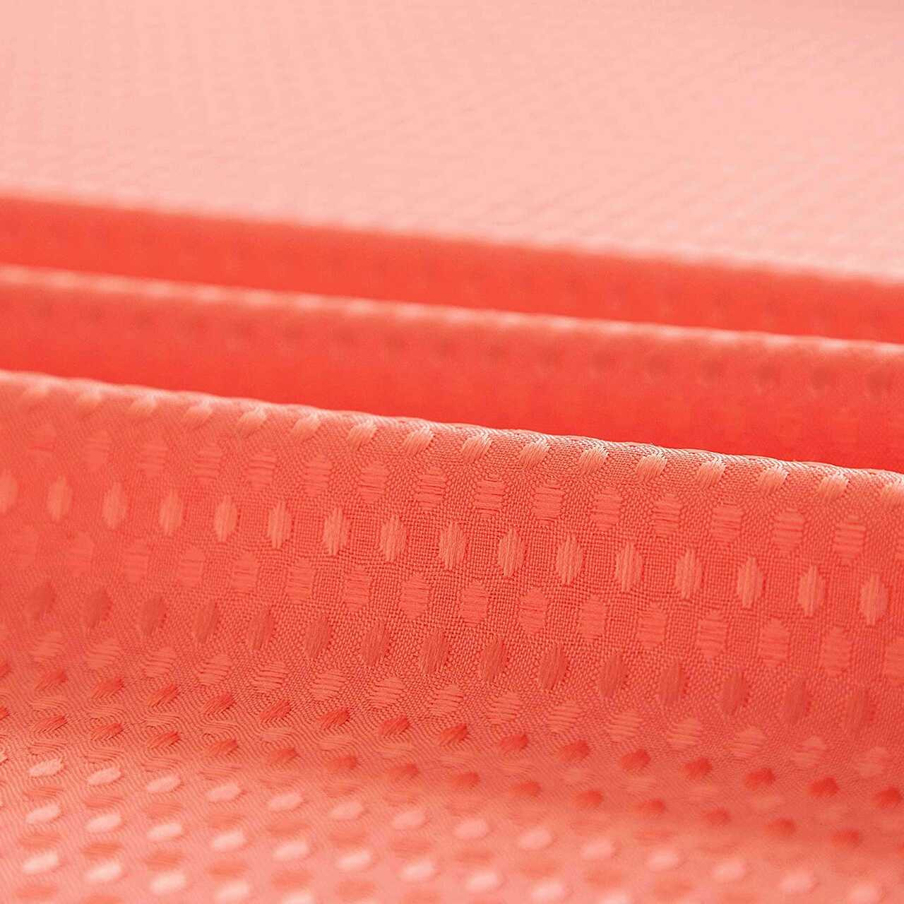 Coral Sheer and Grid Shower Curtain and Liner Set