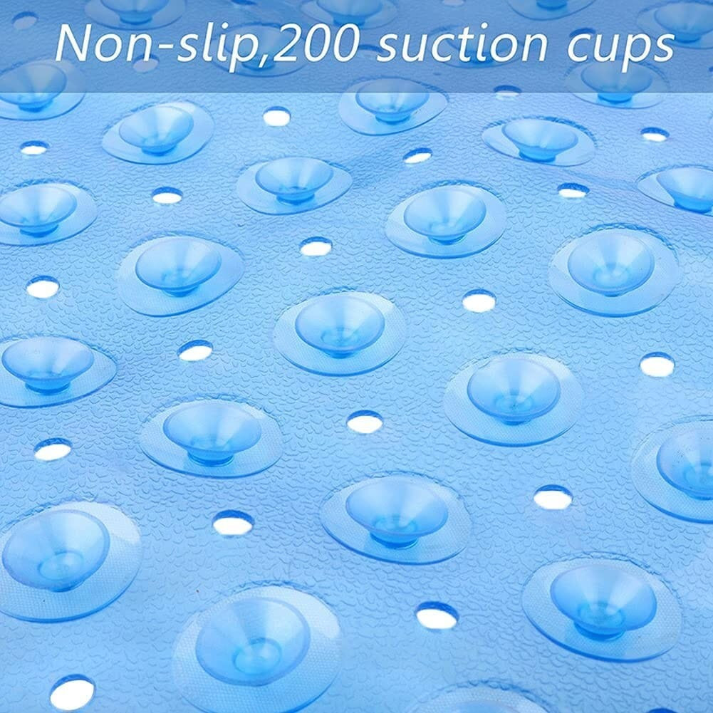 40" Translucent Blue Bubbles Non Slip Bathtub Mat