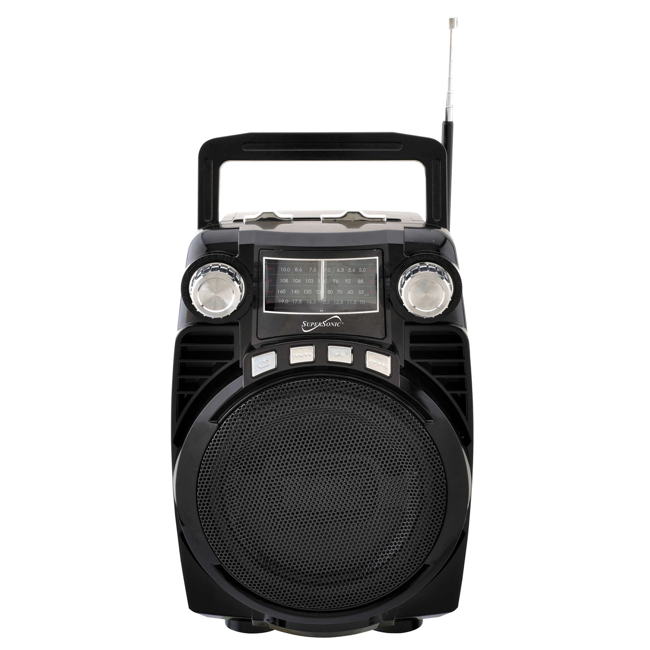Supersonic Bluetooth Portable 4 Band Radio in Black