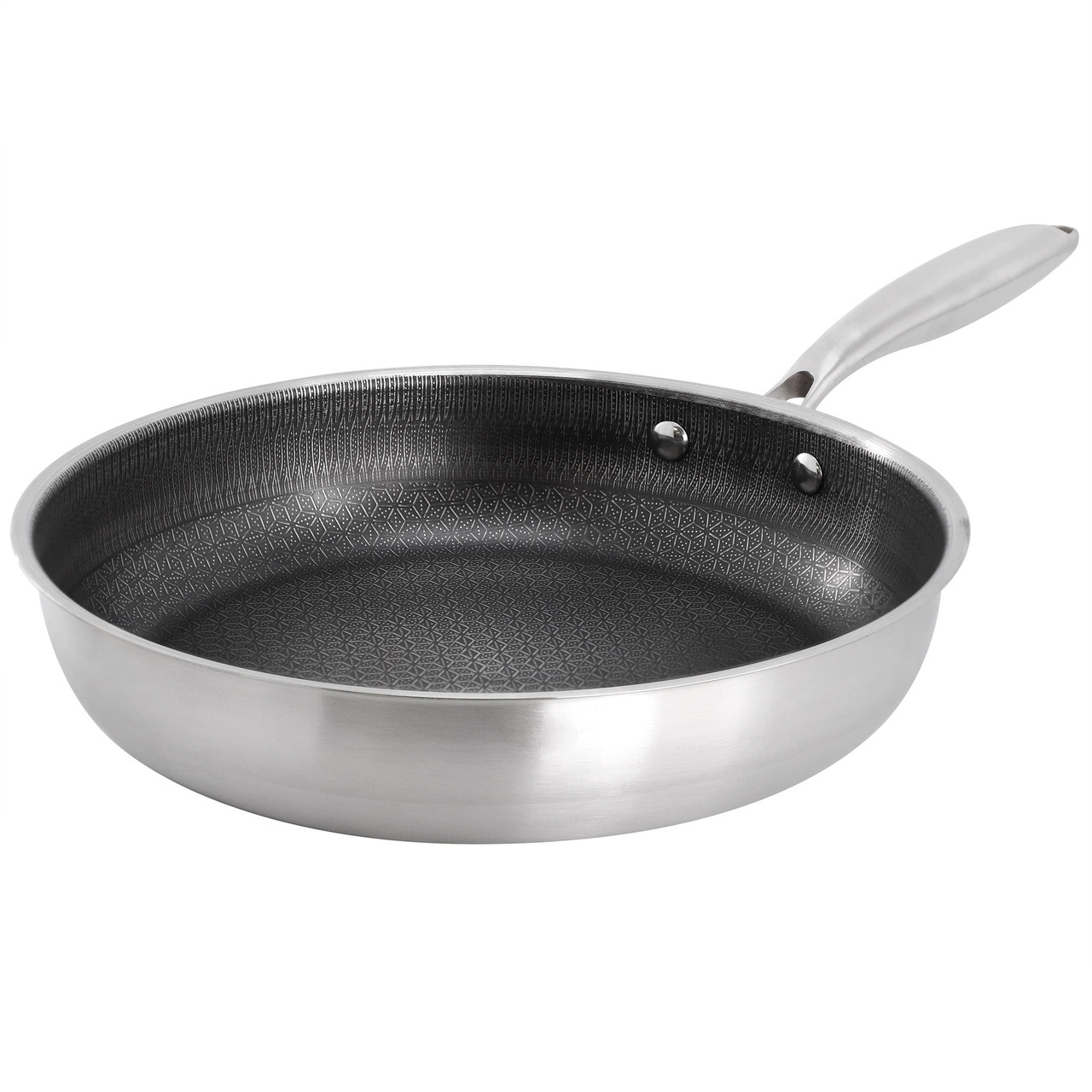 Gibson Home Elsenborn 11in Embossed Interior Stainless Steel Frying Pan