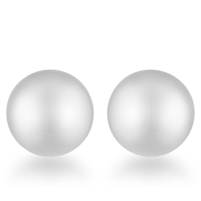 Julie Rhodium Sphere Stud Earrings