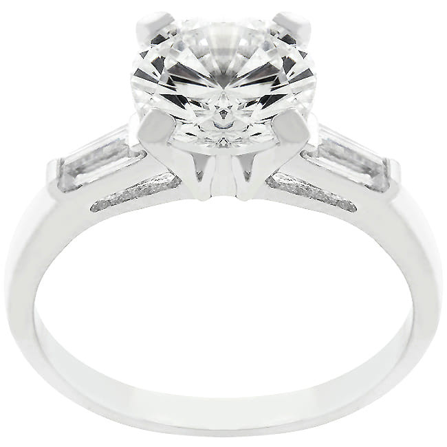 Classic Triple White Engagement Ring
