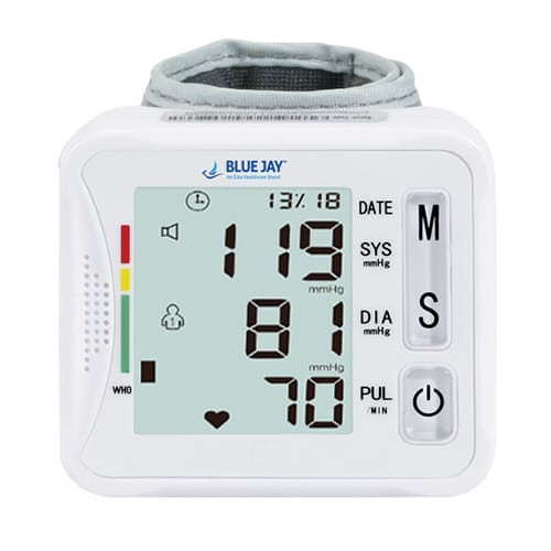 Wrist Blood Pressure Unit with Case  Blue Jay Brand