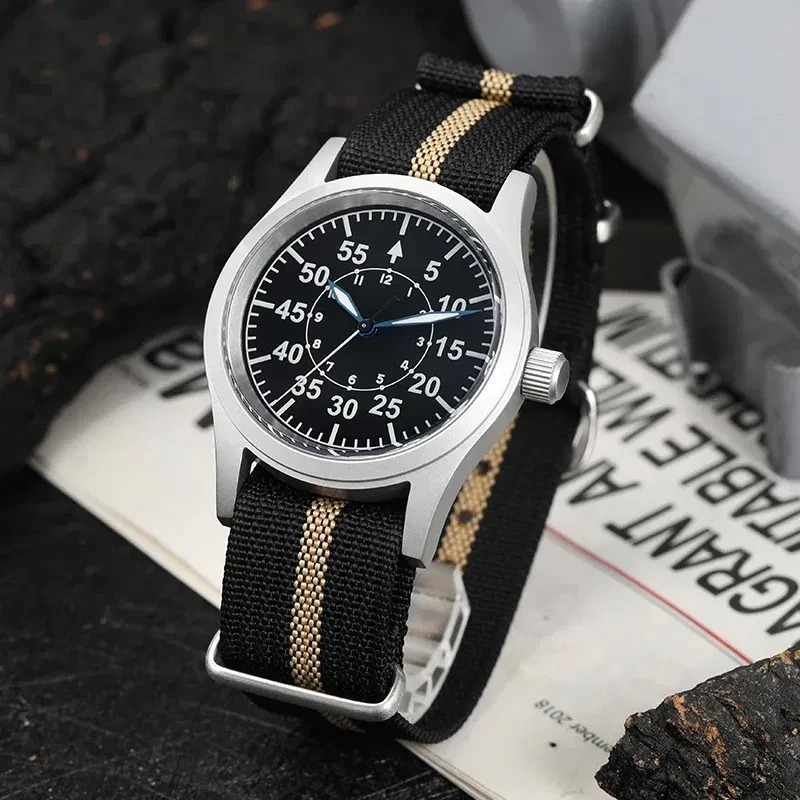 Color: BRONZE - Militado ML05 Military Watch VH31 Quartz Movement Domed Sapphire Crystal Wristwatch