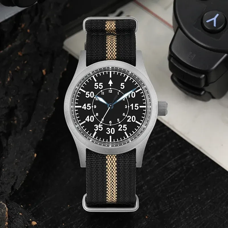 Color: BRONZE - Militado ML05 Military Watch VH31 Quartz Movement Domed Sapphire Crystal Wristwatch