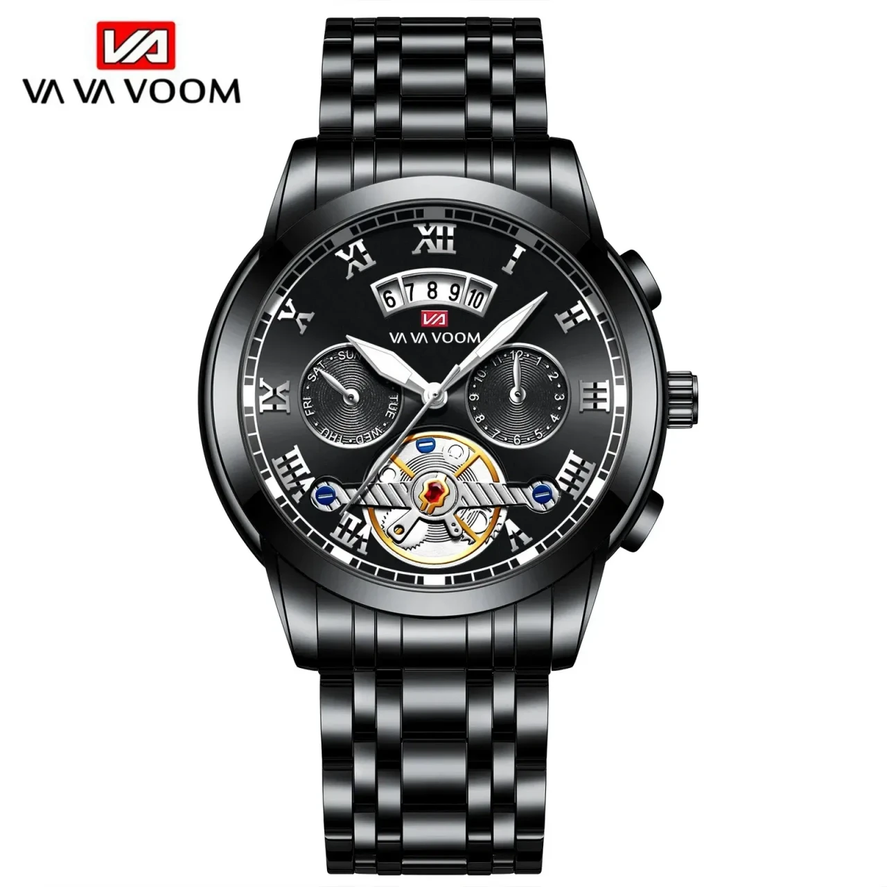 Color: Ivory - Relogio Masculino Top Brand Mens Luxury Watch Stainless Steel Luminescence Clock Cas